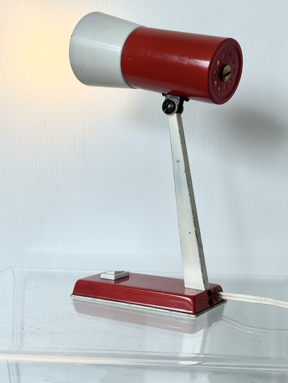 Image 1 of Vintage Jaren 50 Bureaulamp Metaal Industrieel Lamp 