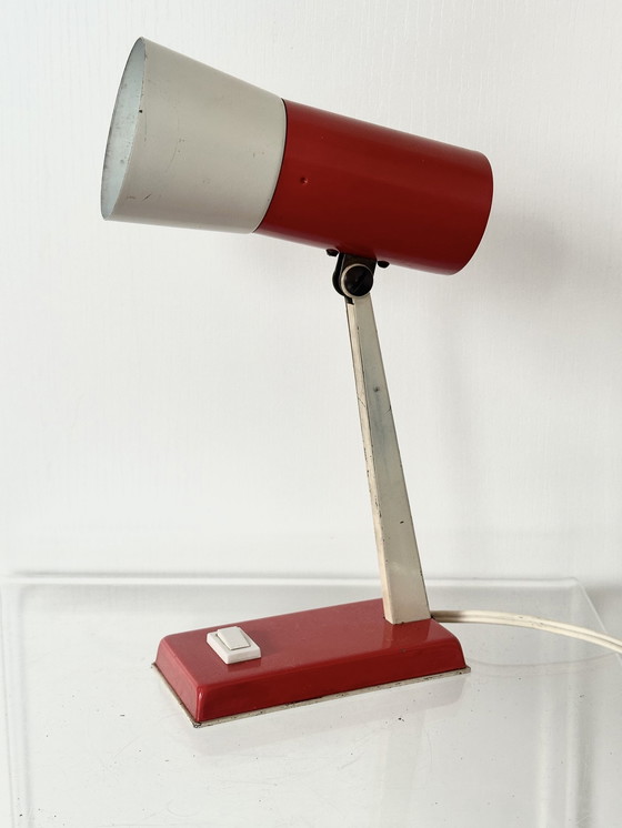 Image 1 of Vintage Jaren 50 Bureaulamp Metaal Industrieel Lamp 