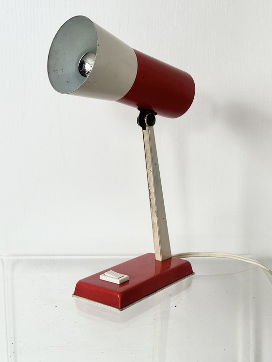 Image 1 of Vintage Jaren 50 Bureaulamp Metaal Industrieel Lamp 