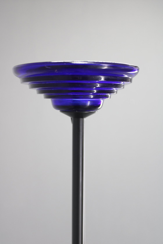 Image 1 of Halogeen staande lamp 1970S met glazen kap, Europa