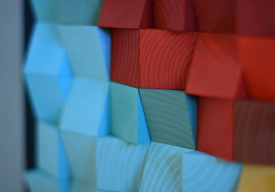 Image 1 of Houten Kunst "Zonnebloemen