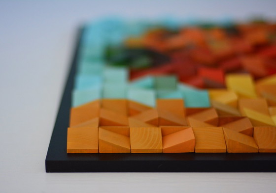 Image 1 of Houten Kunst "Zonnebloemen