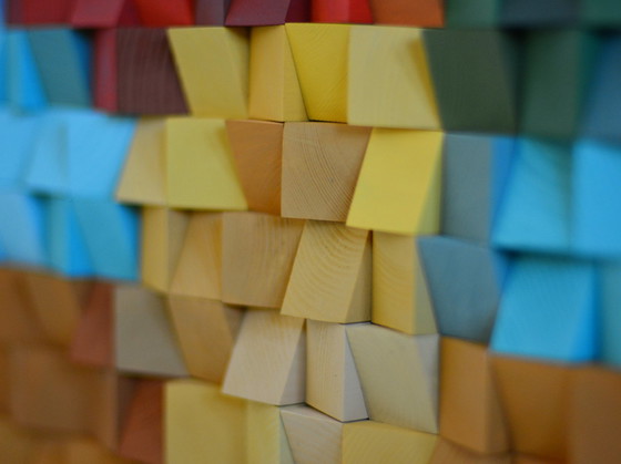 Image 1 of Houten Kunst "Zonnebloemen