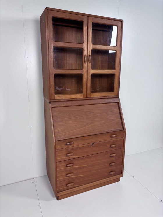 Image 1 of Vintage Dyrlund Secretaire Vitrinekast Teak