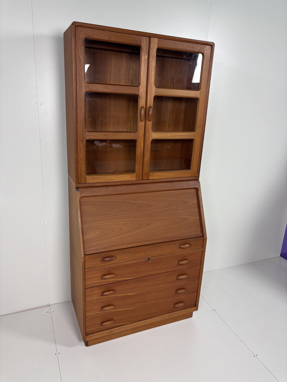 Image 1 of Vintage Dyrlund Secretaire Vitrinekast Teak