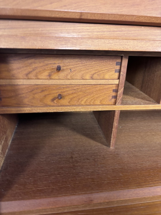 Image 1 of Vintage Dyrlund Secretaire Vitrinekast Teak