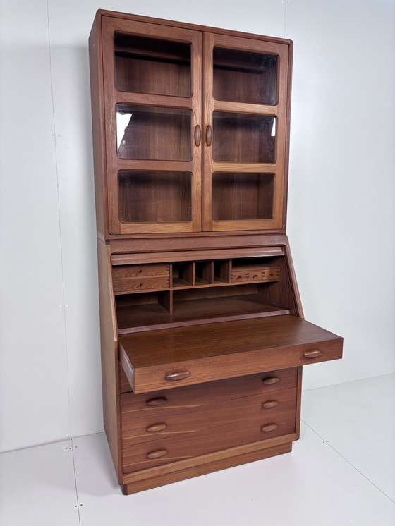 Image 1 of Vintage Dyrlund Secretaire Vitrinekast Teak