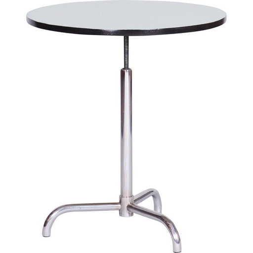 Vintage chromen salontafel voor Hynek Gottwald, Tsjecho-Slowakije 1930