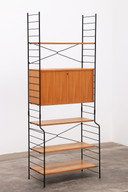 Vintage Design WHB Wandmeubel of string regaal kleur eikenhout,1960