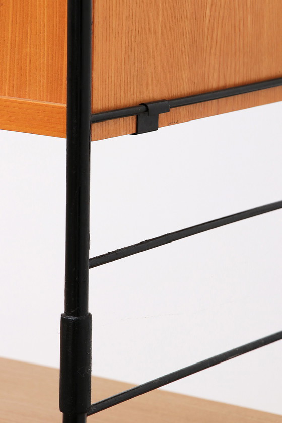 Image 1 of Vintage Design WHB Wandmeubel of string regaal kleur eikenhout,1960