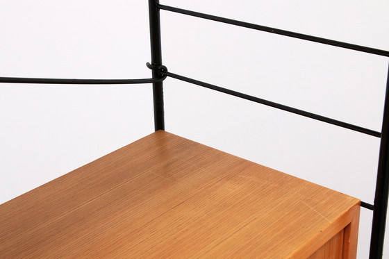 Image 1 of Vintage Design WHB Wandmeubel of string regaal kleur eikenhout,1960