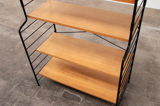 Image 1 of Vintage Design WHB Wandmeubel of string regaal kleur eikenhout,1960