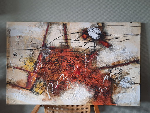  Dario Bosa:  Schilderij 'Free Rusty Spiritred', Acryl Op Canvas