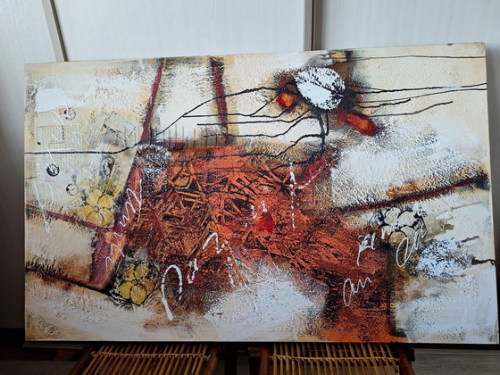 Image 1 of  Dario Bosa:  Schilderij 'Free Rusty Spiritred', Acryl Op Canvas