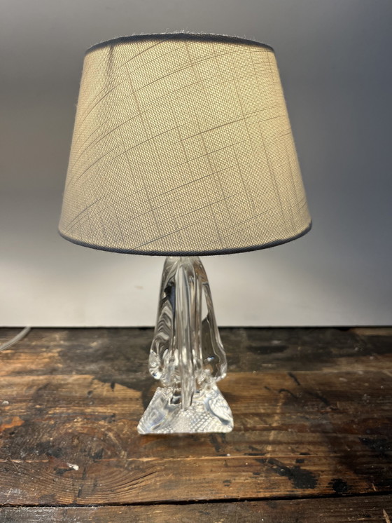 Image 1 of Vintage Mid Century Kristallen Tafel Lampen 