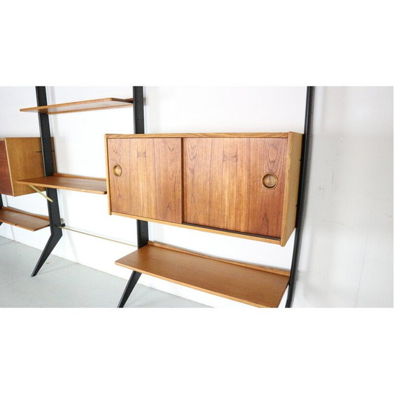 Image 1 of Vintage teak en eiken wandmeubel van William Watting voor Fristho, Nederland 1960