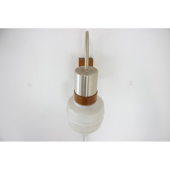 Image 1 of Vintage wandlamp van hout en glas, Duitsland 1970