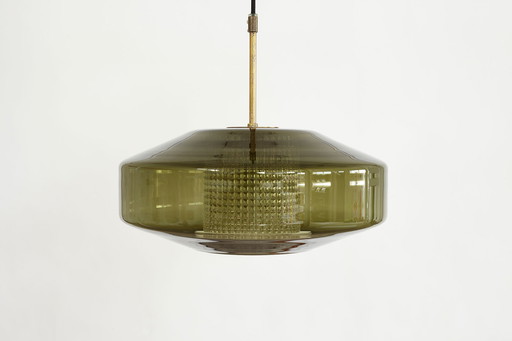 Glazen hanglamp ontworpen door Carl Fagerlund voor Orrefors, Zweden, jaren 1960.