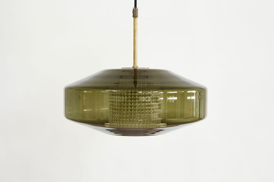 Image 1 of Glazen hanglamp ontworpen door Carl Fagerlund voor Orrefors, Zweden, jaren 1960.