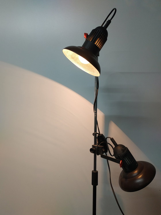 Image 1 of Vintage Jaren 60-70 Verstelbare 2 Spots Vloerlamp (2 Standen)