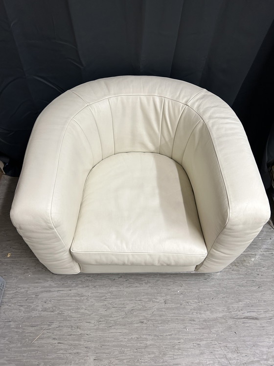 Image 1 of Zanotta Onda fauteuil - wit leer