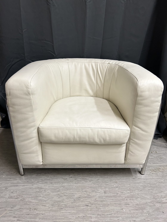 Image 1 of Zanotta Onda fauteuil - wit leer