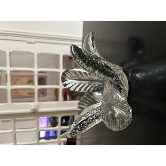 Image 1 of Vintage kristallen zakje met bloemdecoratie, 1970