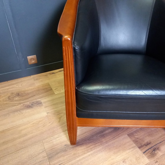 Image 1 of Donkerblauwe Vintage Clubfauteuil 1 Van 2