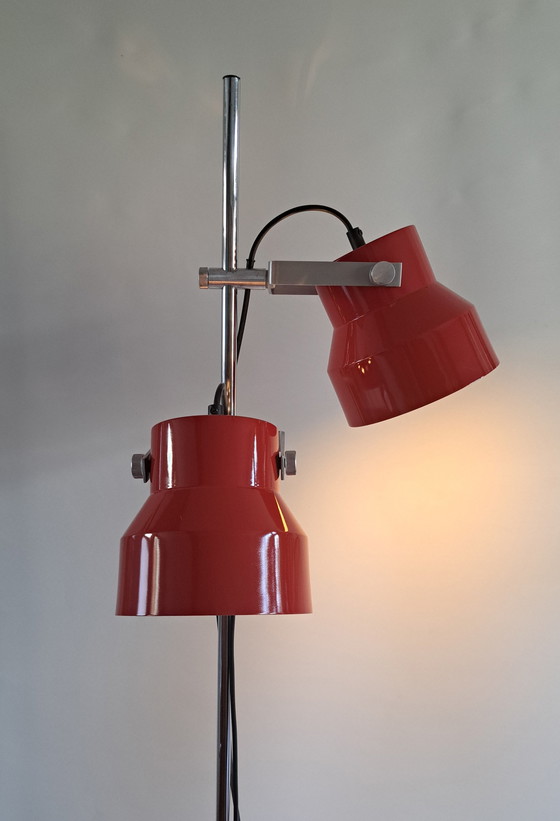 Image 1 of Vintage Dijkstra Vloerlamp / Dubbele Kelk / Jaren 70