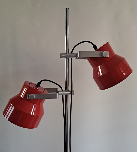 Image 1 of Vintage Dijkstra Vloerlamp / Dubbele Kelk / Jaren 70