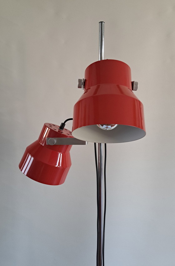 Image 1 of Vintage Dijkstra Vloerlamp / Dubbele Kelk / Jaren 70