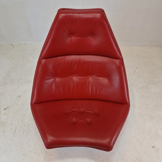 Image 1 of Vintage F510 fauteuil in hout en leer van Geoffrey Harcourt voor Artifort, 1970