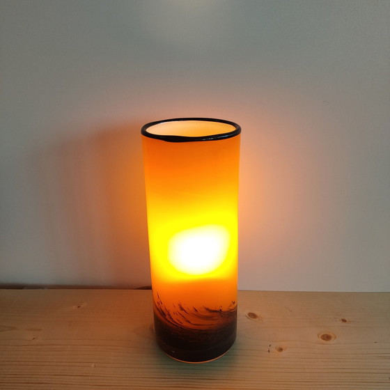 Image 1 of Vintage Glazen Lamp Jaren 70 (Stijl)