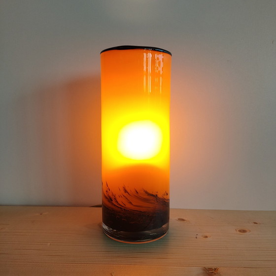 Image 1 of Vintage Glazen Lamp Jaren 70 (Stijl)