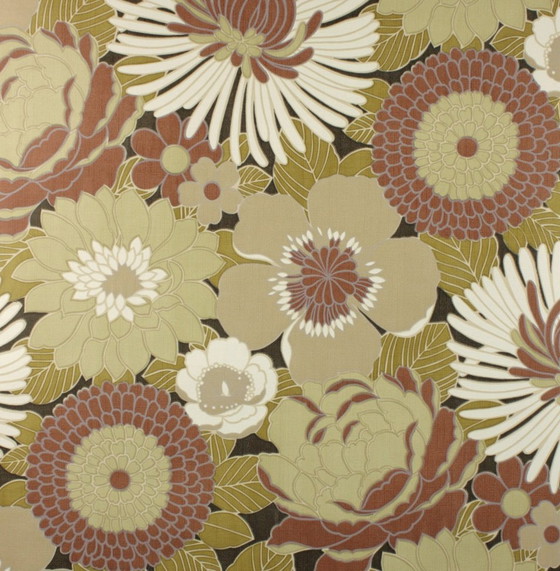 Image 1 of 6721 Vintage Groovy Jaren 70 Bloemen Behang Behangpapier