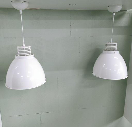 2 Retro Metalen Plafondlampen (Dubbel Lichteffect).