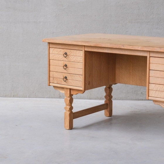 Image 1 of Vintage eikenhouten bureau, Denemarken 1960