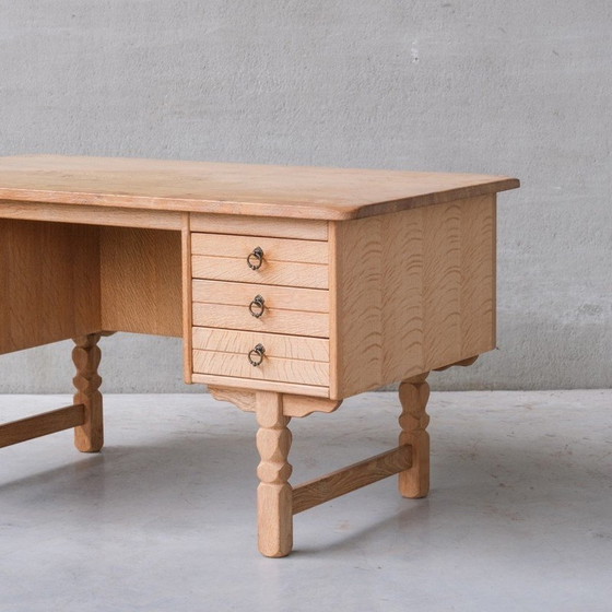 Image 1 of Vintage eikenhouten bureau, Denemarken 1960