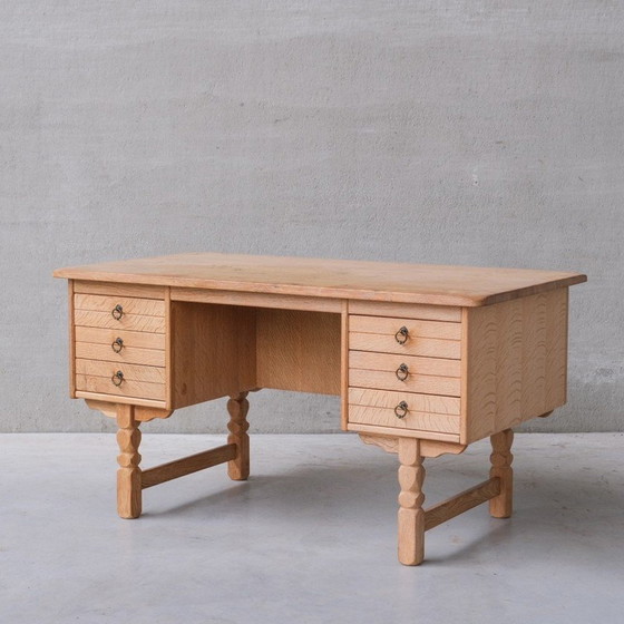 Image 1 of Vintage eikenhouten bureau, Denemarken 1960