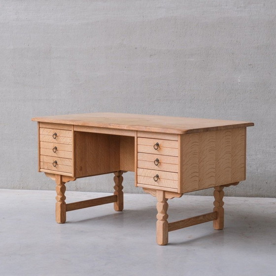 Image 1 of Vintage eikenhouten bureau, Denemarken 1960