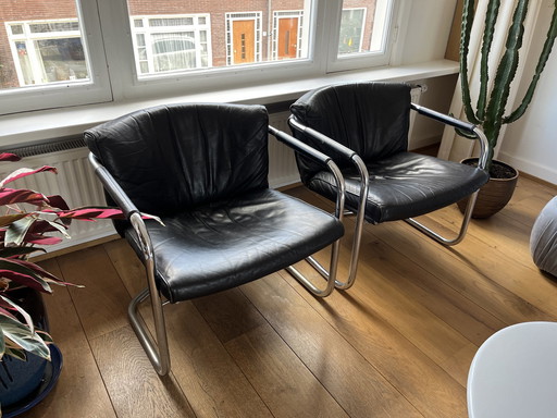 Set Scandinavische Vintage Design Fauteuils Van IRE Möbel (Zweden)