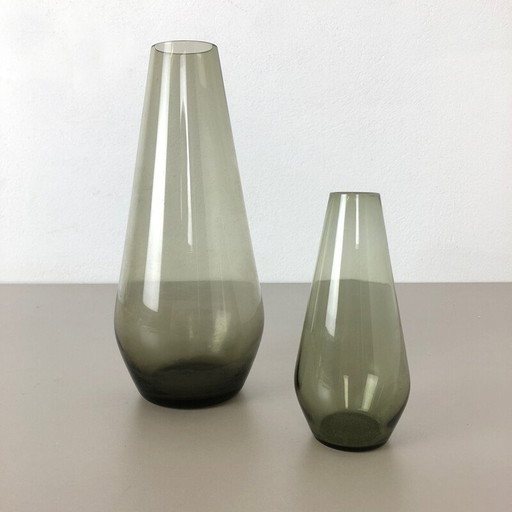 Paar vintage turmalijne vazen door Wilhelm Wagenfeld voor WMF, Duitsland 1960