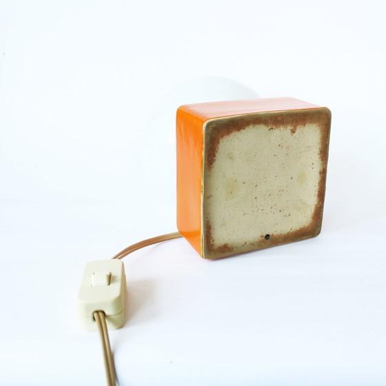 Image 1 of Vintage Keramiek Oranje Tafellamp