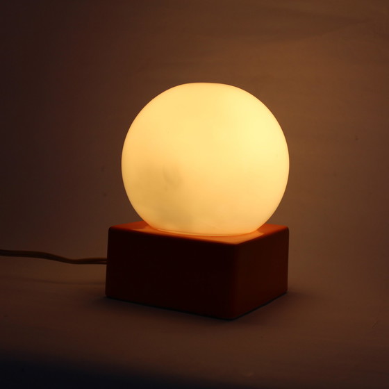 Image 1 of Vintage Keramiek Oranje Tafellamp