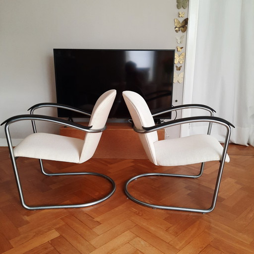 2x Gispen fauteuils 414