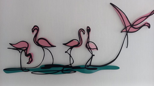 Metalen Flamingo'S