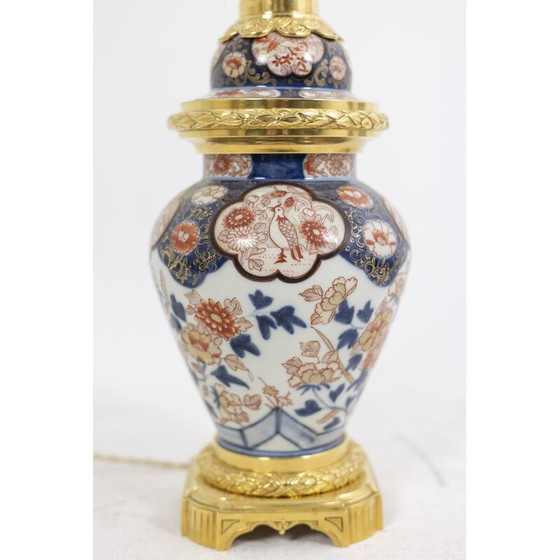 Image 1 of Vintage Imari porseleinen en verguld bronzen lamp, 1880