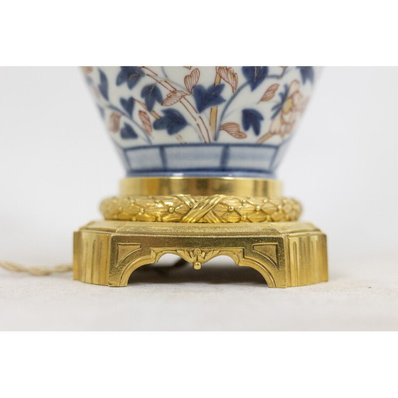 Image 1 of Vintage Imari porseleinen en verguld bronzen lamp, 1880