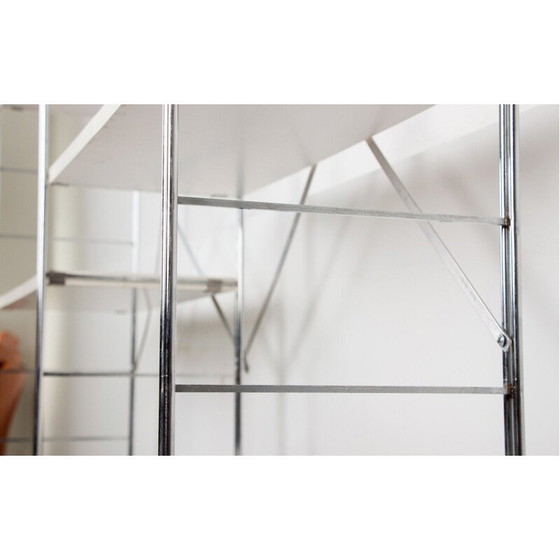 Image 1 of Vintage boekenplank van hout en aluminium door String, Duitsland 1970