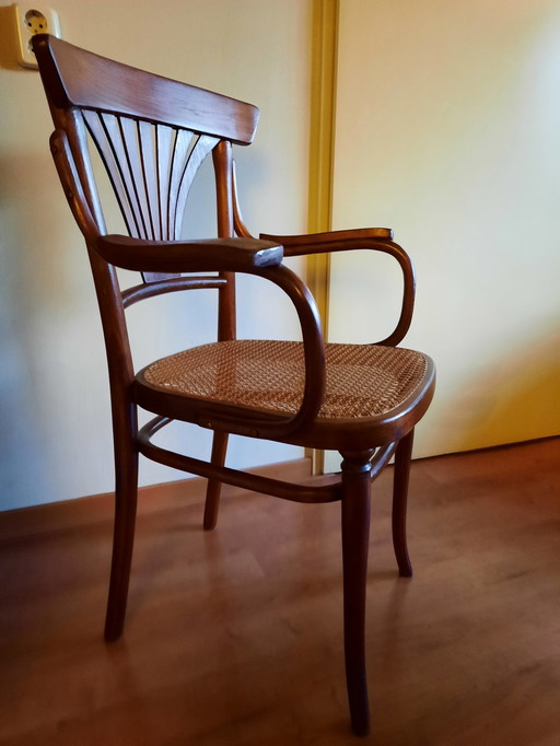 Thonet Stoel Met Armleuning Model 221